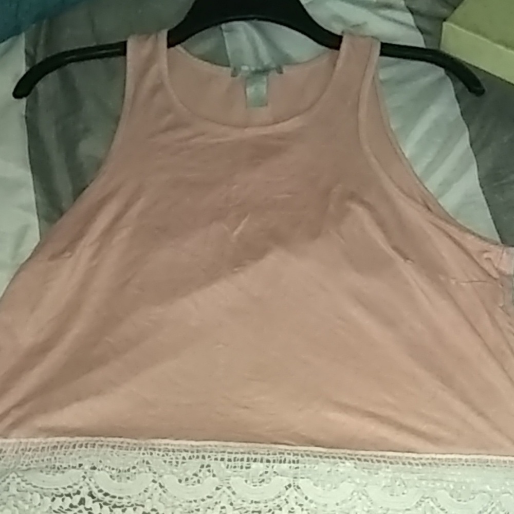 Peach colored crop top